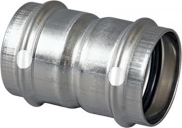 Viega 85282 ProPress Stainless Steel 304 1-1/4 inch Coupling with Stop