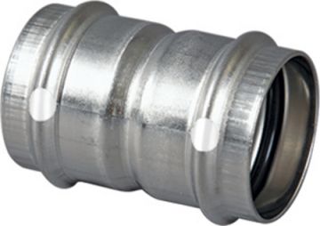 Viega 85292 ProPress Stainless Steel 304 2 inch Coupling with Stop