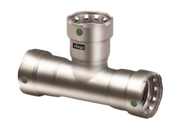 Viega 90145 Megapress Stainless Steel 316 1-1/2 x 1-1/2 x 1/2 inch Tee