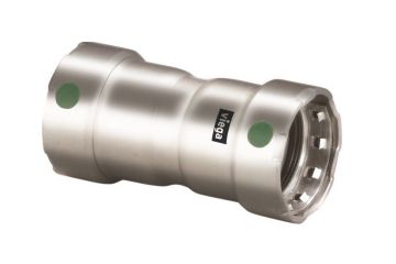 Viega 90285 Megapress Stainless Steel 316 1/2 inch Coupling with Stop