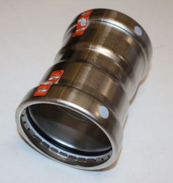 Viega 85302 ProPress Stainless Steel 304 3 inch XL Coupling with Stop